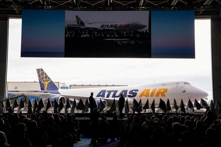 Atlas Air Boeing 747 cargo plane makes emergency landing after engine fire