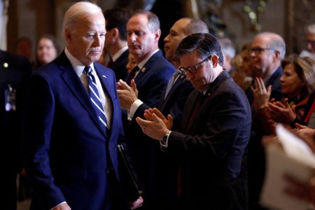 Biden, Republican Johnson hold ‘intense’ Ukraine talks at White House
